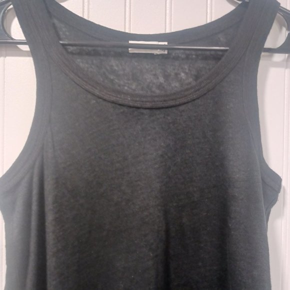 VINCE XS Black Tank Top Linen Sleeveless Flowy - Picture 3 of 4